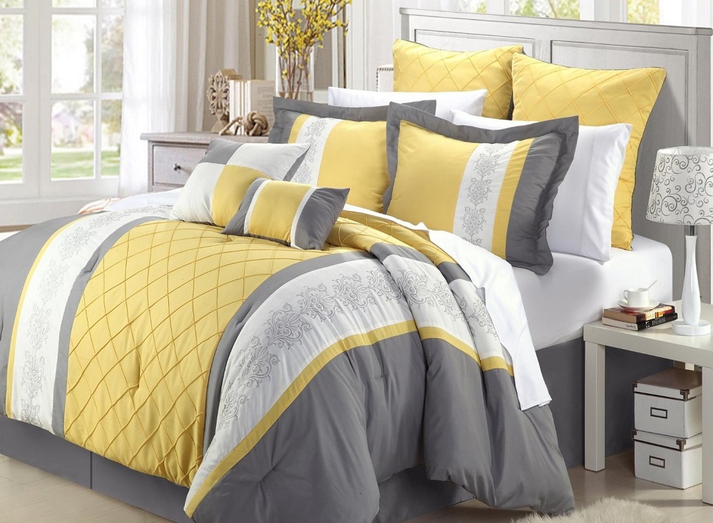 8 piece abstract color bedding set, comforter set