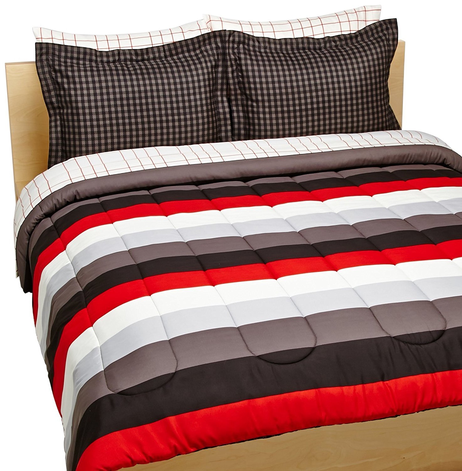 AmazonBasics Bed in a Bag Bedding - AmazonBasics 7 Piece Bed In A Bag, Full Queen