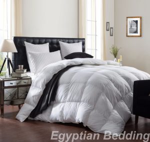 LUXURIOUS White GOOSE DOWN Comforter , King Size, 100% Egyptian Cotton Cover
