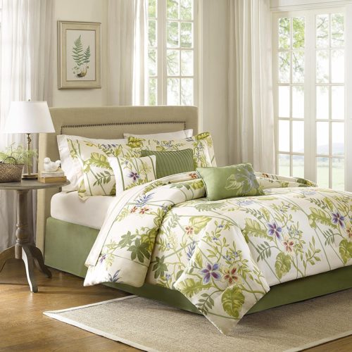 Madison Park Kannapali 7 Piece Touch of Yellow Floral Comforter Set