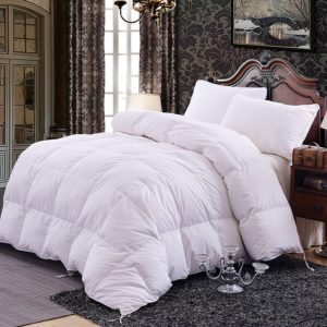 Topsleepy Luxurious All Size Bedding White Goose Down Filling Comforter, (King Size)