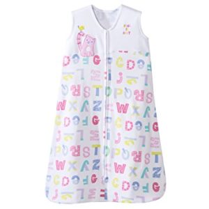 HALO SleepSack Cotton Wearable Blanket, Pink Alphabet Pals, Medium
