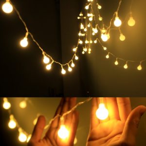 Globe String Light,Dailyart LED Starry Light Fairy Light for Garden,Wedding,Xmas Party (WW, Battery-powered, 13feet 4meters)