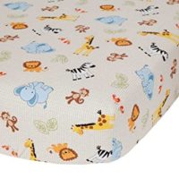 Unisex Best Baby Crib Sheets, Bedtime Originals Jungle Buddies Sheet, Brown-Yellow