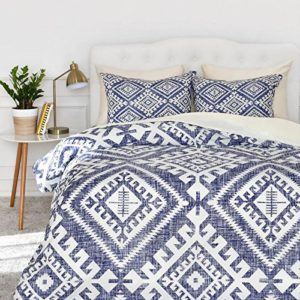 Merryfeel 100% cotton Digital Printing Duvet Cover Set- Blue - Full-Queen