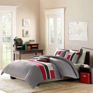 Mi-Zone Pipeline Red White and Blue Bedding Comforter Set, Full - Queen