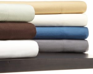 Queen Size Flannel Sheet, Pinzon Bedding, Flannel Pillowcases, 190 Gram Heavyweight Velvet - Standard, Italian Roast