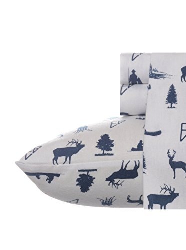 Eddie Bauer King Flannel Sheet Set, King, Heritage by Revman International