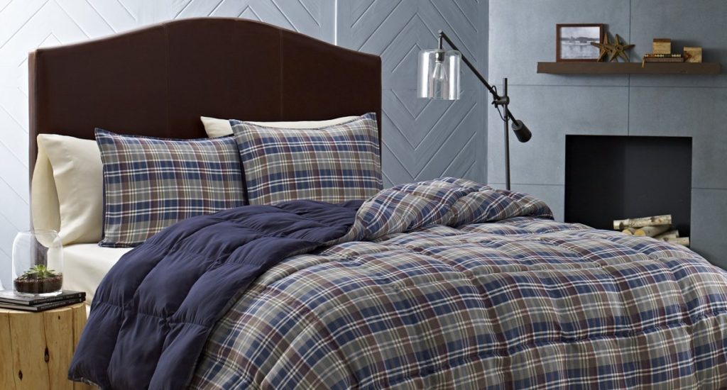 Eddie Bauer Rugged Plaid Comforter Set, Full-Queen, Dune