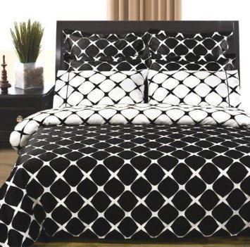 elegant black and white bedding ideas - 3PC Bloomingdale Black and White Twin Extra Long Comforter set Include 2pc Duvet Cover Set + 1pc Down Alternative Comforter