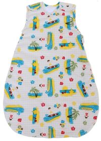 Baby Sleeping Bag with Surfer Pattern, Quilted Winter Model 2.5 TOG (Large (22 mos - 3T))