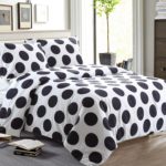 Elegant Black and White Bedroom Ideas - black and white polka dot bedding queen - NTBAY 3 Pieces Duvet Cover Set Printed Microfiber Design(Queen, Polka Dots)