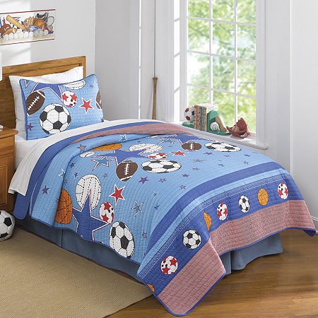 Pem America Sports and Star Quilt, Queen