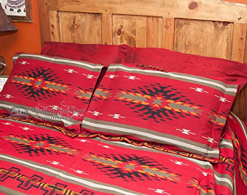 Burgundy Bedspreads - Southwestern Bedspread - Santa Clara KING