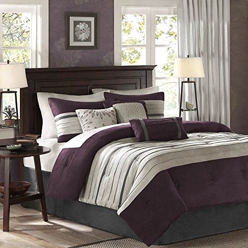 Purple Comforter sets Queen - Madison Park Palmer Comforter Set, Queen, Plum