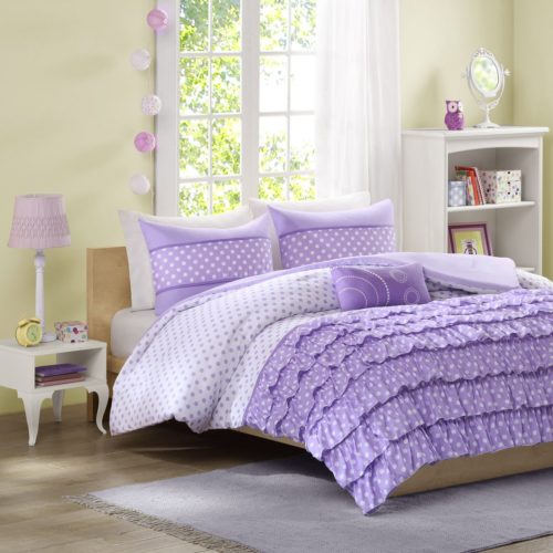 Mizone Morgan 4 Piece Purple Comforter Sets Queen