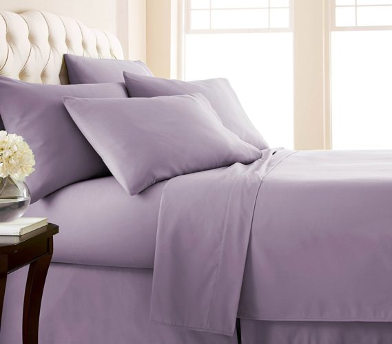 Southshore Fine Linens - 6 Piece - 21 Inch - Extra Deep Pocket Sheet Set (King, Lavender)
