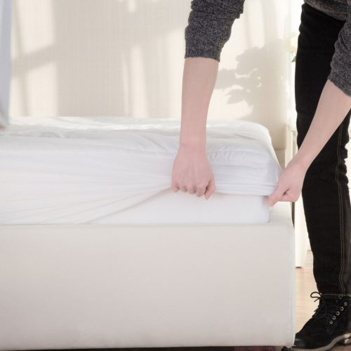 twin xl bedding sets for dorms - Mattress Pad Twin XL - Twin Extra Long Size Hypoallergenic - Antibacterial, Breathable - Ultra Soft Quilted Mattress Protector, Fitted Sheet Mattress Cover White by Bedsure