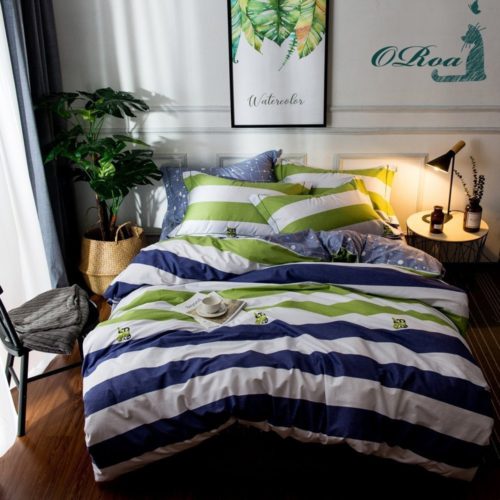 best college dorm bedding - ORoa Colorful Striped Duvet Cover Sets Twin 3 Piece Bedding Sets for Kids Boys Teens Adults with 2 Pillow Shams (Twin, Striped 1)