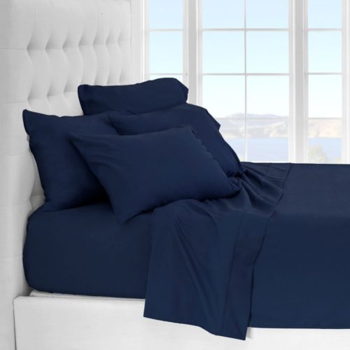 best college dorm bedding - Premium 1800 Ultra-Soft Microfiber Sheet Set Twin Extra Long - Double Brushed - Hypoallergenic - Wrinkle Resistant (Twin XL, Dark Blue)