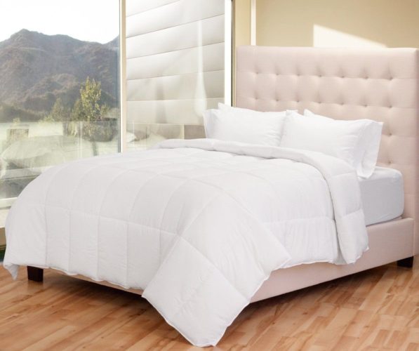 best college dorm bedding - Premium Box Stitched All Season Down Alternative Twin - Twin Extra Long Comforter Duvet Insert - (Twin - Twin XL, White)