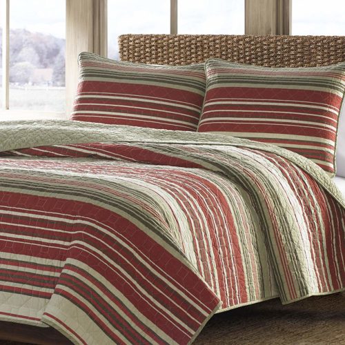 Red and Beige Cream Bedding