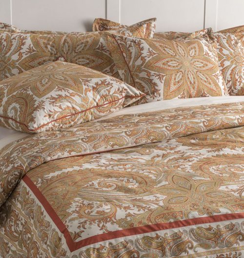 Maison d' Hermine Kashmir Paisley 100% Cotton King Duvet Cover Set 108 Inch by 92 Inch with 2 King Shams 36 Inch by 20 Inch.