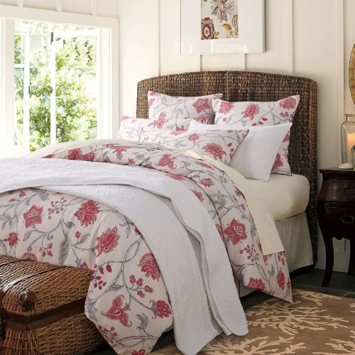 Shabby Flower Farmhouse Bedding 800 Thread Count 100% Cotton Deep Pocket 4Pcs Bed Sheet Set,Queen Size,Color 4