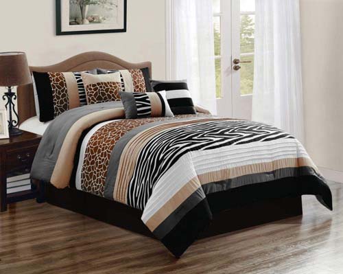 KingLinen 11 Piece Nolan Safari Bed in a Bag Set Queen at luxcomfybedding.com
