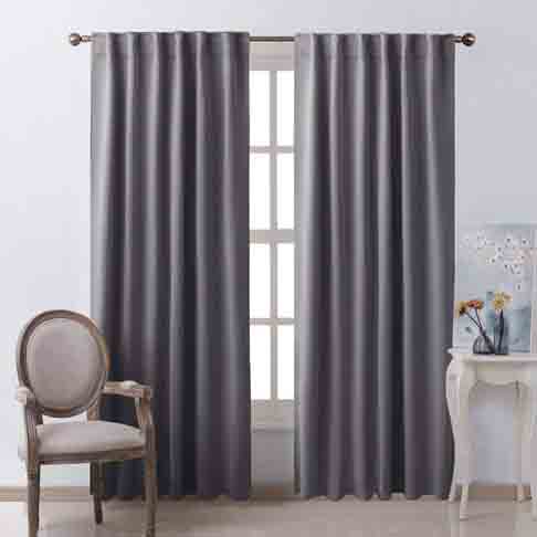 Spring Bedding Collection and Matching Curtains - NICETOWN Blackout Curtain Panels Window Draperies - (Grey Color) 52x84 Inch, 2 Pieces, Insulating Room Darkening Blackout Drapes for Bedroom