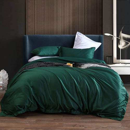 L LOVSOUL Duvet Cover King,3 Piece Bedding Sets 100% Egyptian Cotton 1200 Thread Count Comforter Cover and 2 Pillow Cases,Green-106x90Inches