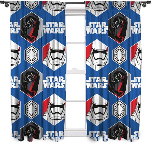 Star Wars Bedding and Curtain Set - Disney Star Wars Awaken Ready Made and to Hang Curtains 66 in x 54 in